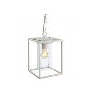 Lampada A Sospensione Da Esterno Domus Alluminio E Termoplastica Bianco 1 Luce E27