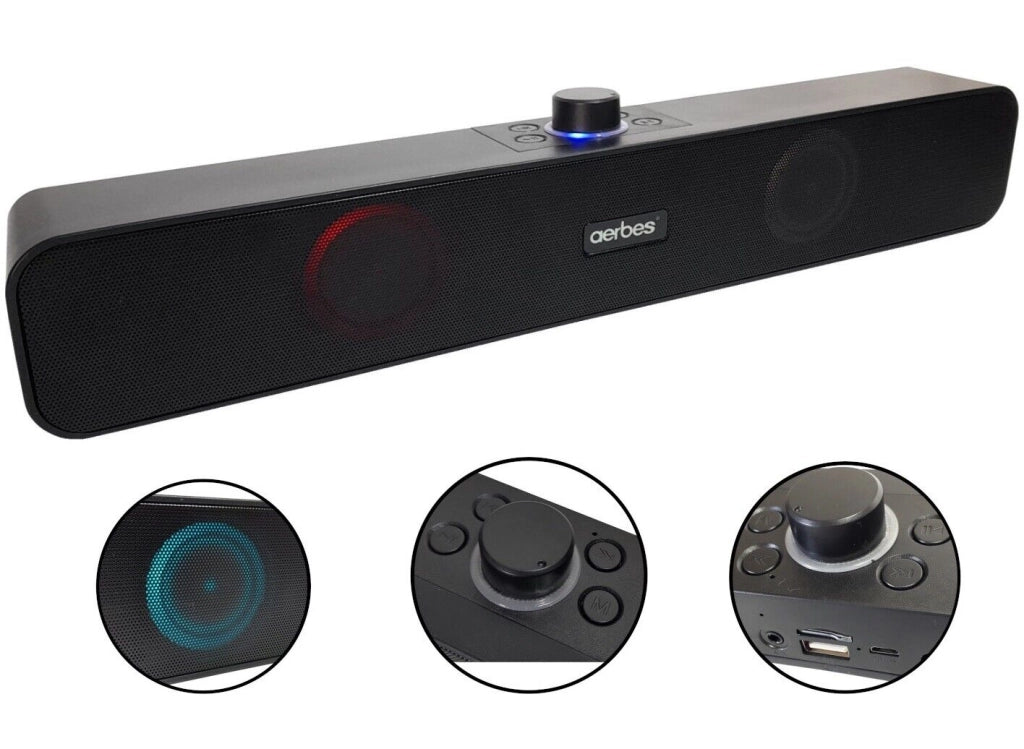 Senza fili Bluetooth Soundbar TV Altoparlante stereo FM AUX Home Theater AB-D387