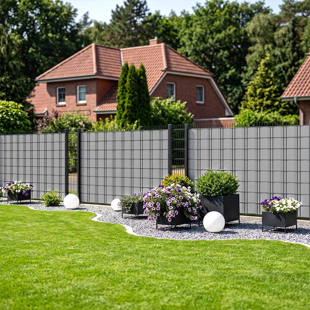 Frangivista in PVC Grigio 19cmx35M Telo Oscurante 450gr/mq Anti Uv da Esterno