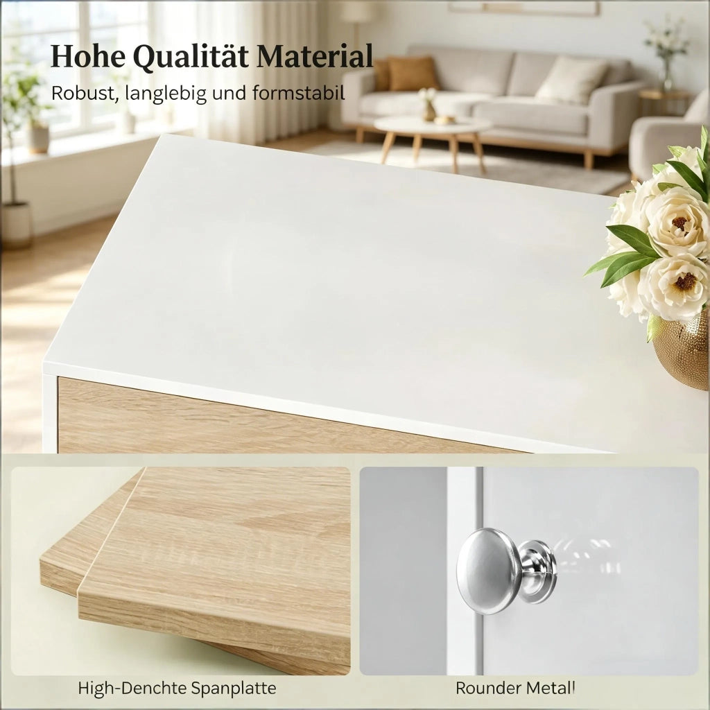 Ampio mobile per ingresso, credenza e armadio portaoggetti, sideboard da cucina