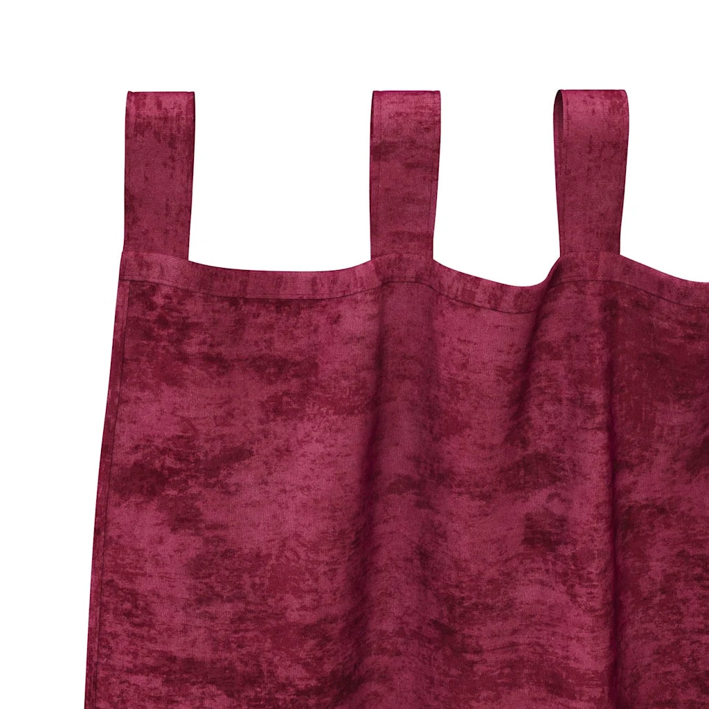 Tende in Velluto 2 pcs Rosso vino 175 x 140 cm Velluto 4107714
