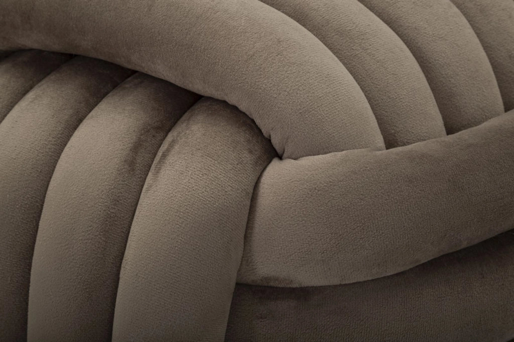 Puff Softy Grigio 45x45x45 cm in MDF e Cotone e Poliestere Grigio