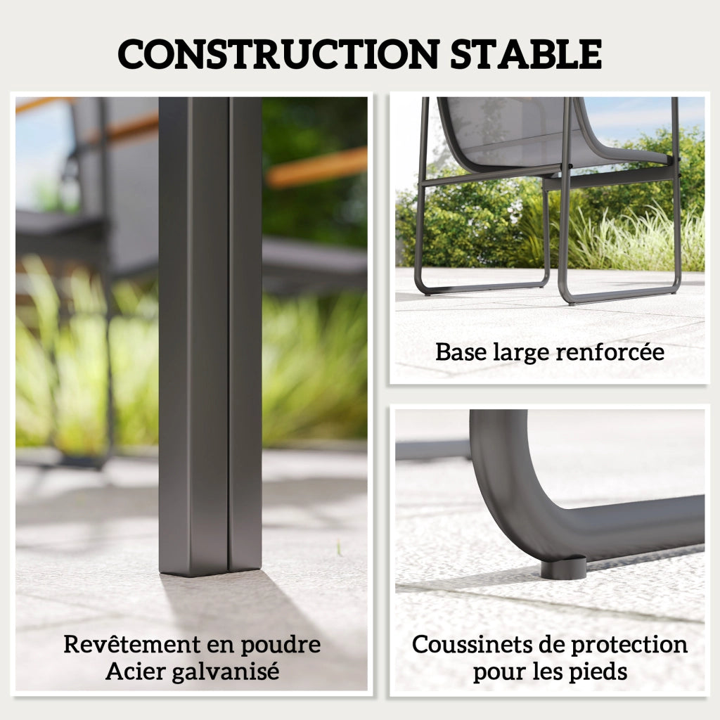 Set Giardino 7 Pezzi per 6 Persone ¨C Minimal ¨C Grigio