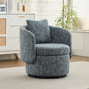 Poltrona Girevole con Vano Contenitore e Cuscino ¨C Xylo ¨C Blu