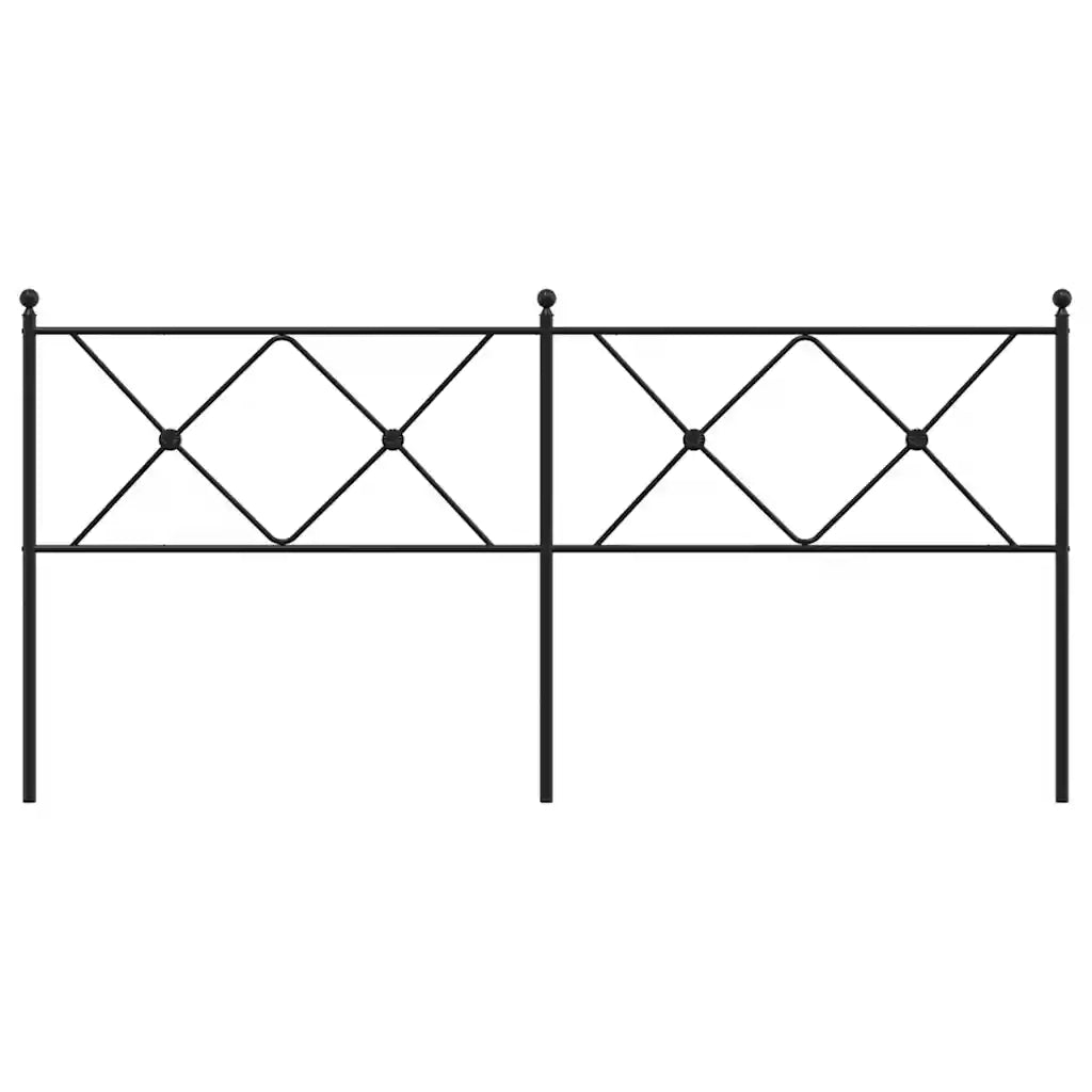 Testiera di Ricambio in Metallo Nero 180 cm 376538