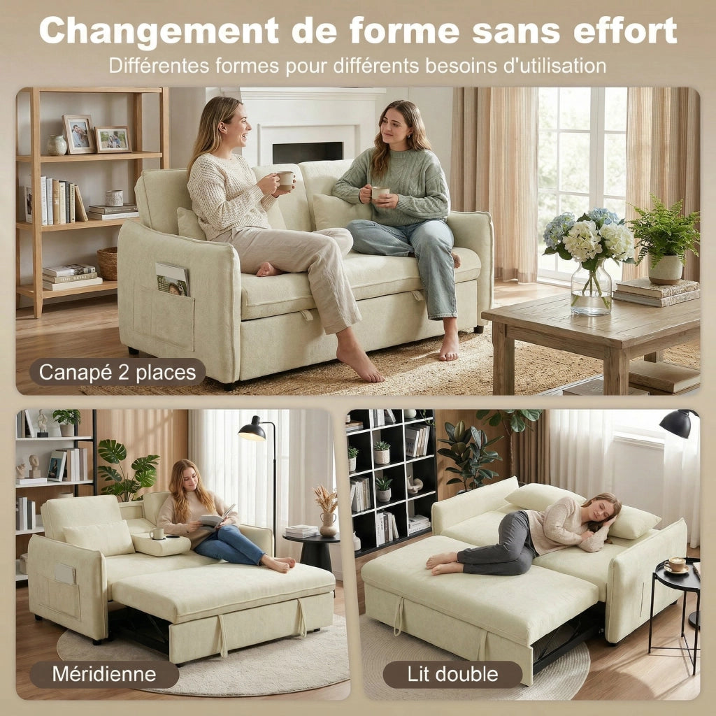 Divano letto 2 posti ¨C Minimal ¨C beige