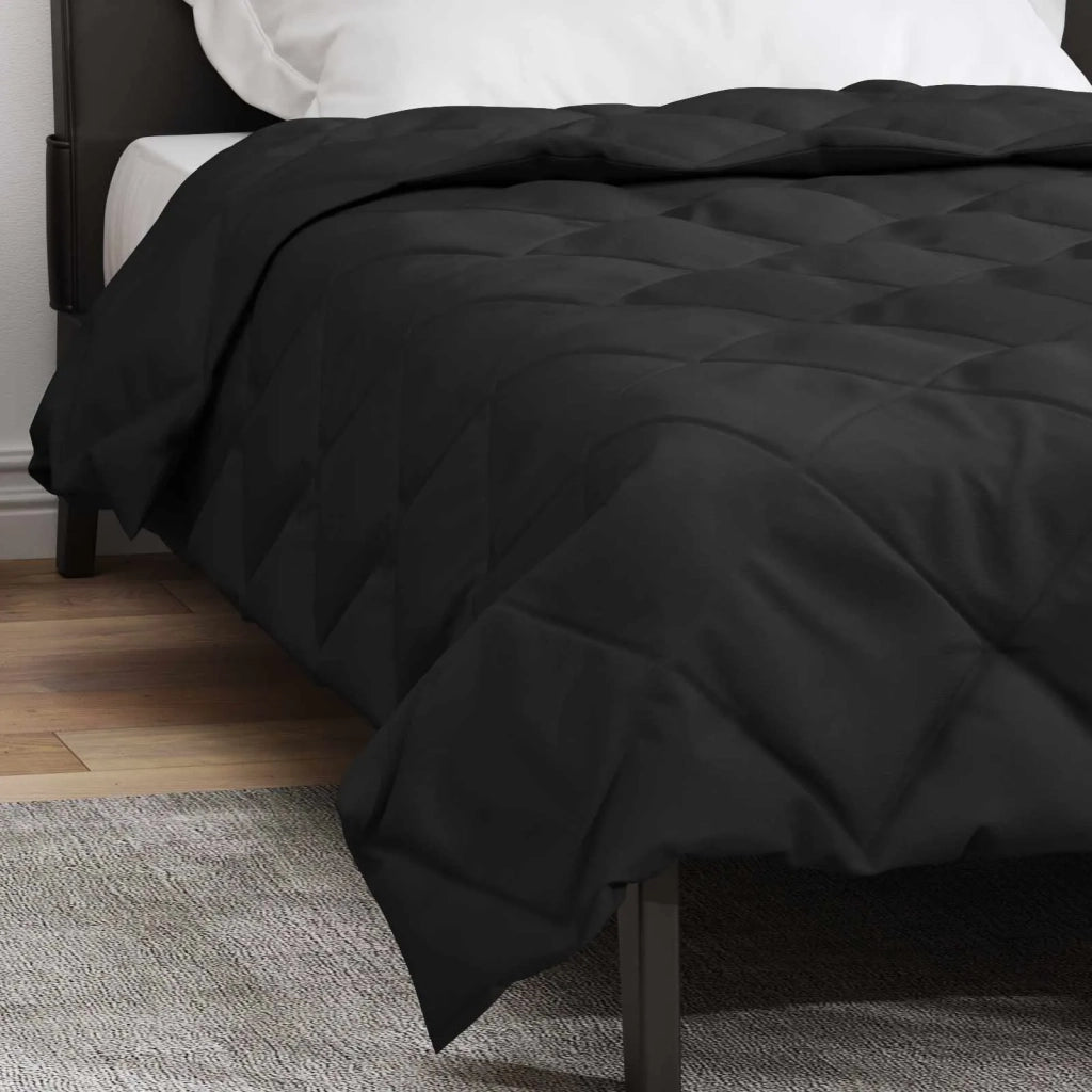 Piumone Completo Annuale Nero 140 x 200 cm Microfibra 42025585