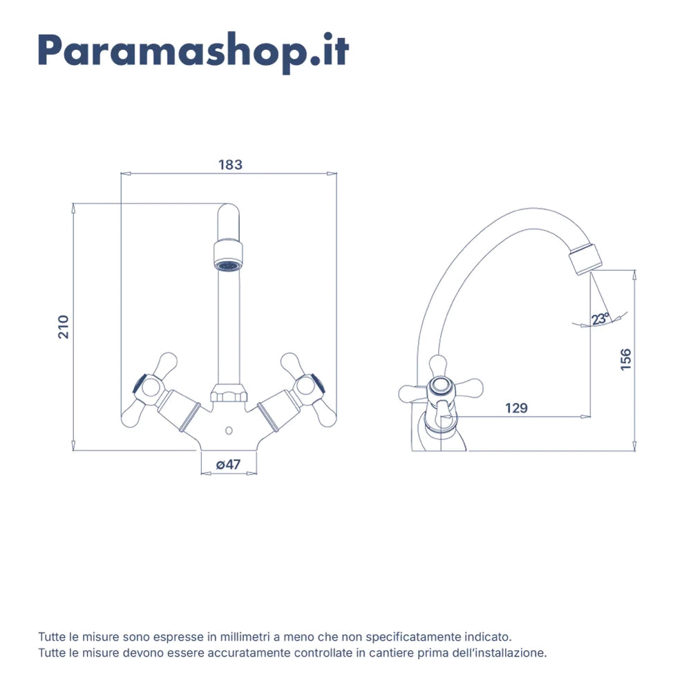 Set miscelatori: lavabo alto bidet ed esterno vasca a muro | Julia