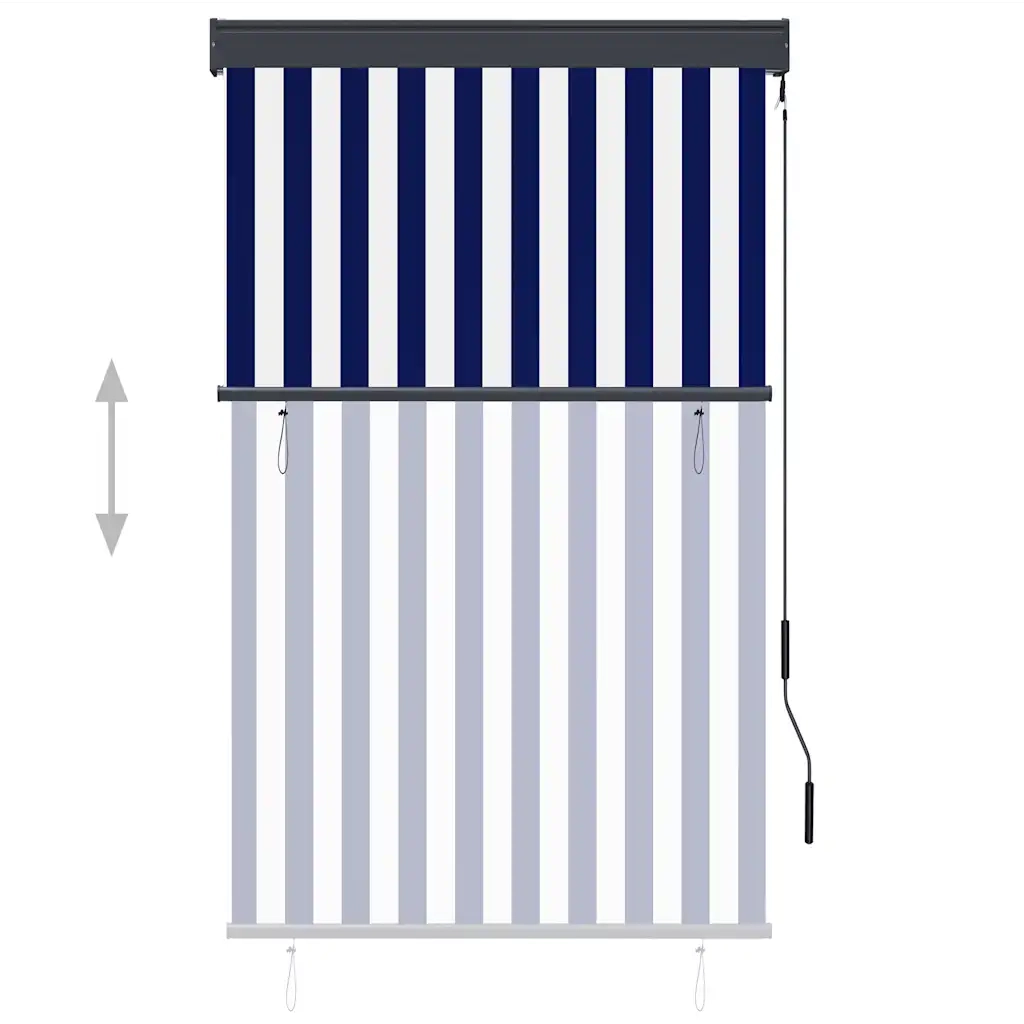 Tenda a rullo | Tenda avvolgibile per Esterni 100x250 cm Blu e Bianca