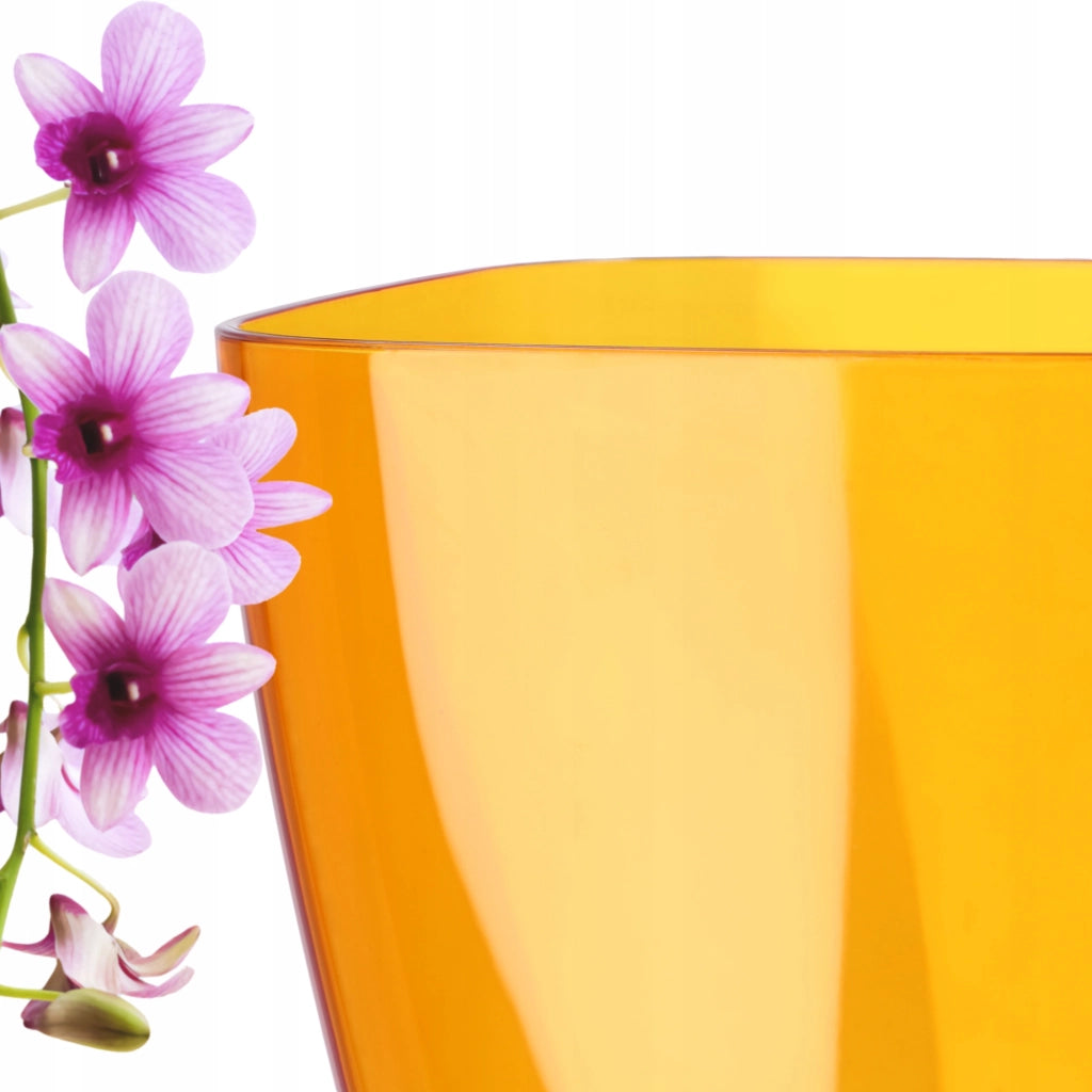 Vaso da fiori KADAX per orchidee, in plastica, arancione, 13 cm