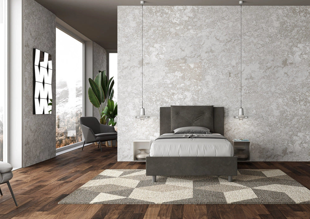 Letto Singolo 80x190 cm Senza Rete Appia Grigio
