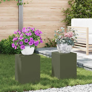Supporto per piante 2 pz Verde Oliva 24 x 24 x 35 cm 865809