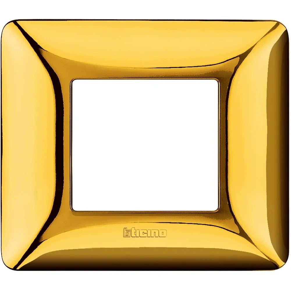 Placca Bticino Matix 2 moduli oro lucido AM4802GOR