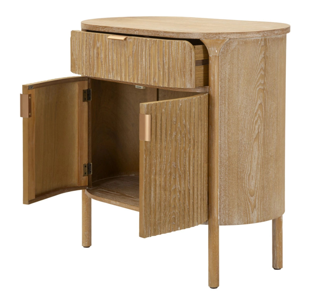 Mobiletto Goteborg 81x46x82 cm in Abete e MDF e Ferro