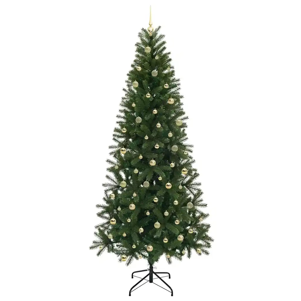 Albero di Natale artificiale con 300 LED Verde 240 cm PE e PVC