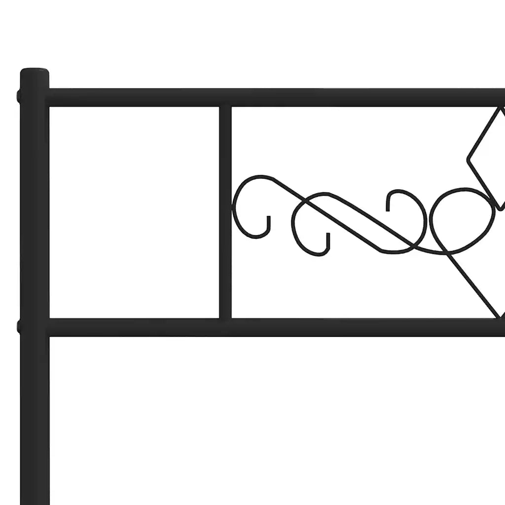 Testiera di Ricambio in Metallo Nero 200 cm 355305