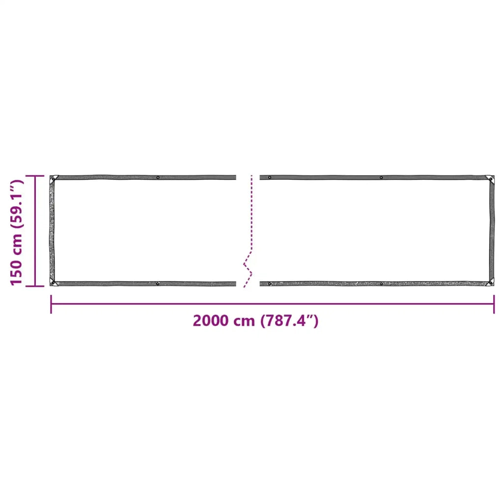Tarp Trasparente 20 x 1,5 m PE 42038945