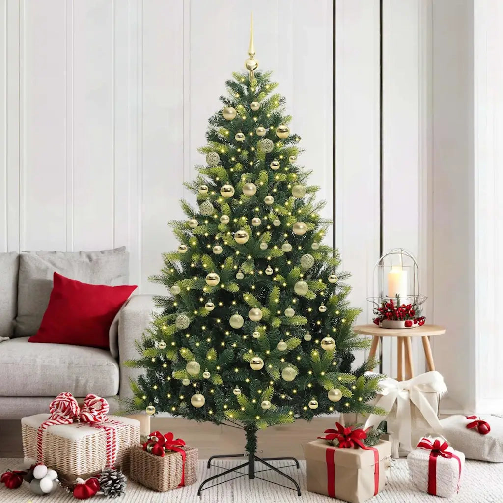 Albero di Natale Artificiale a Cerniera con 300 LED 180 cm