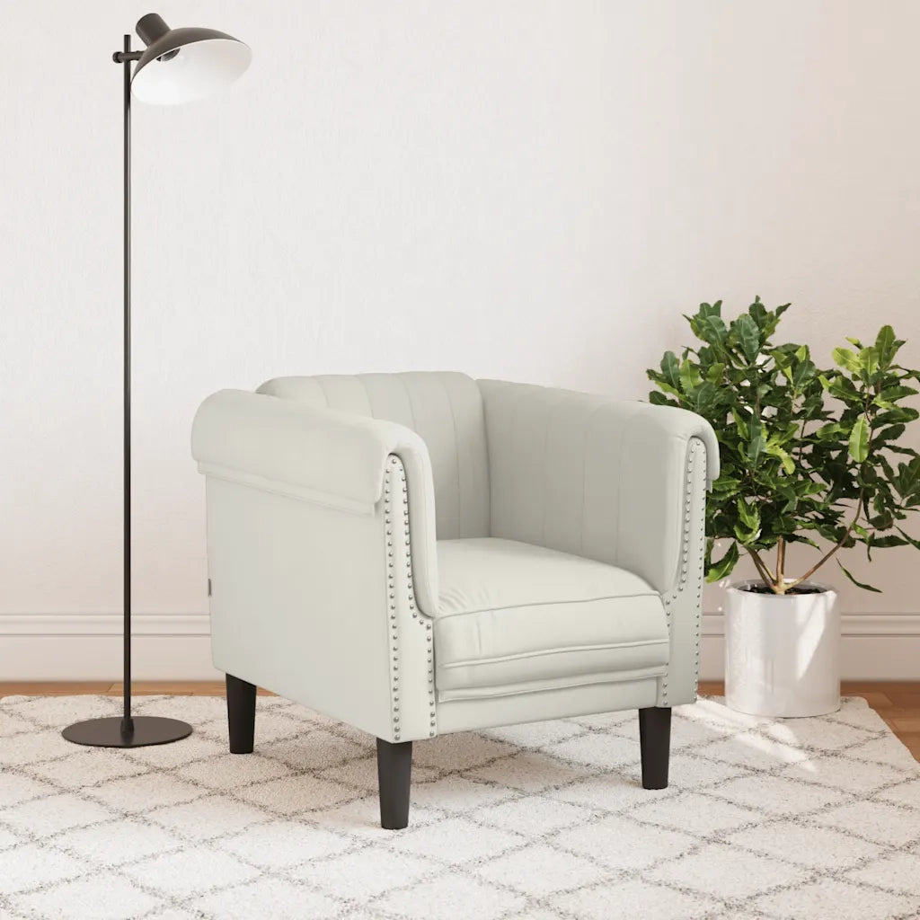 Poltrona Crema in Velluto 372572