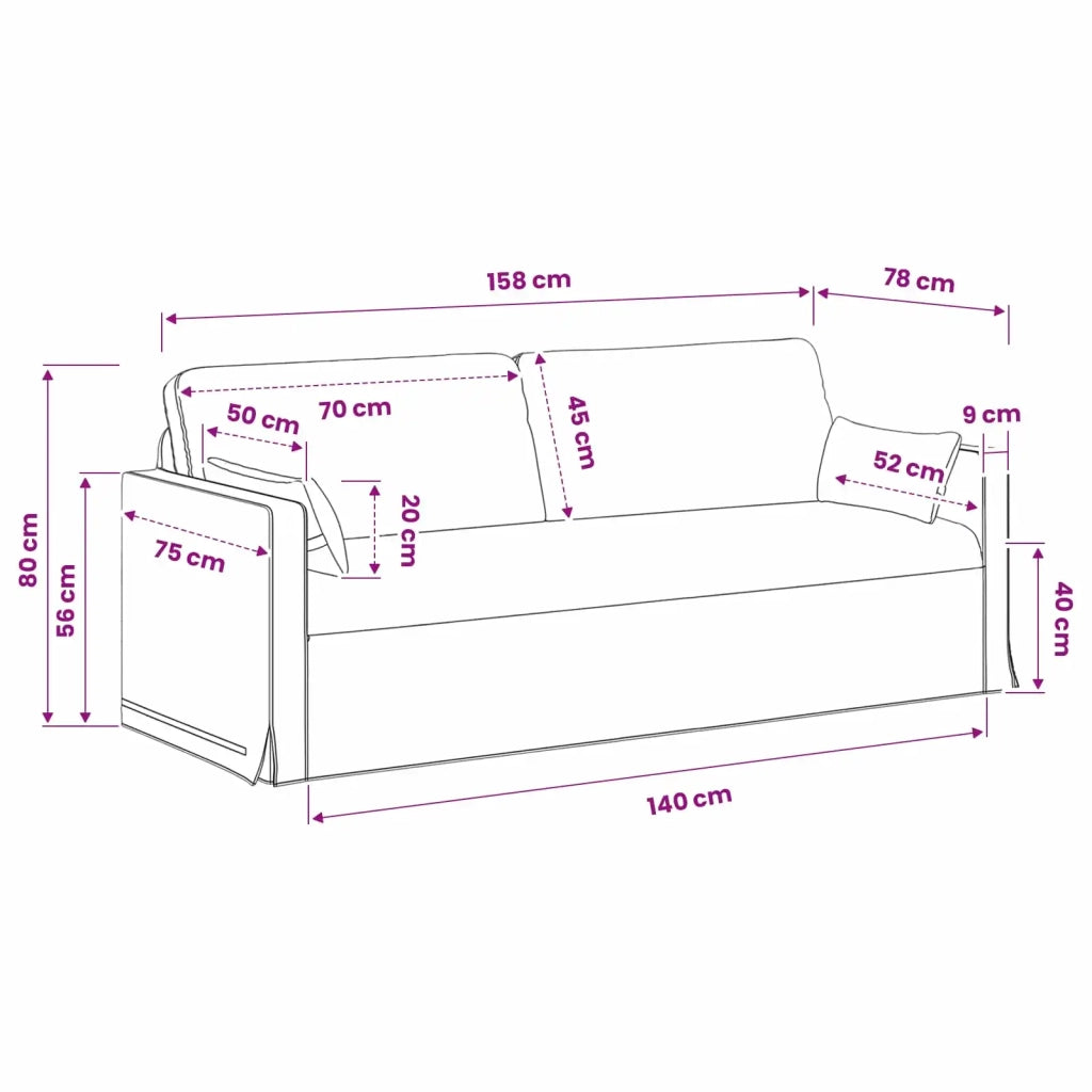 Set di divani 2 pz Crema Tessuto 3407542
