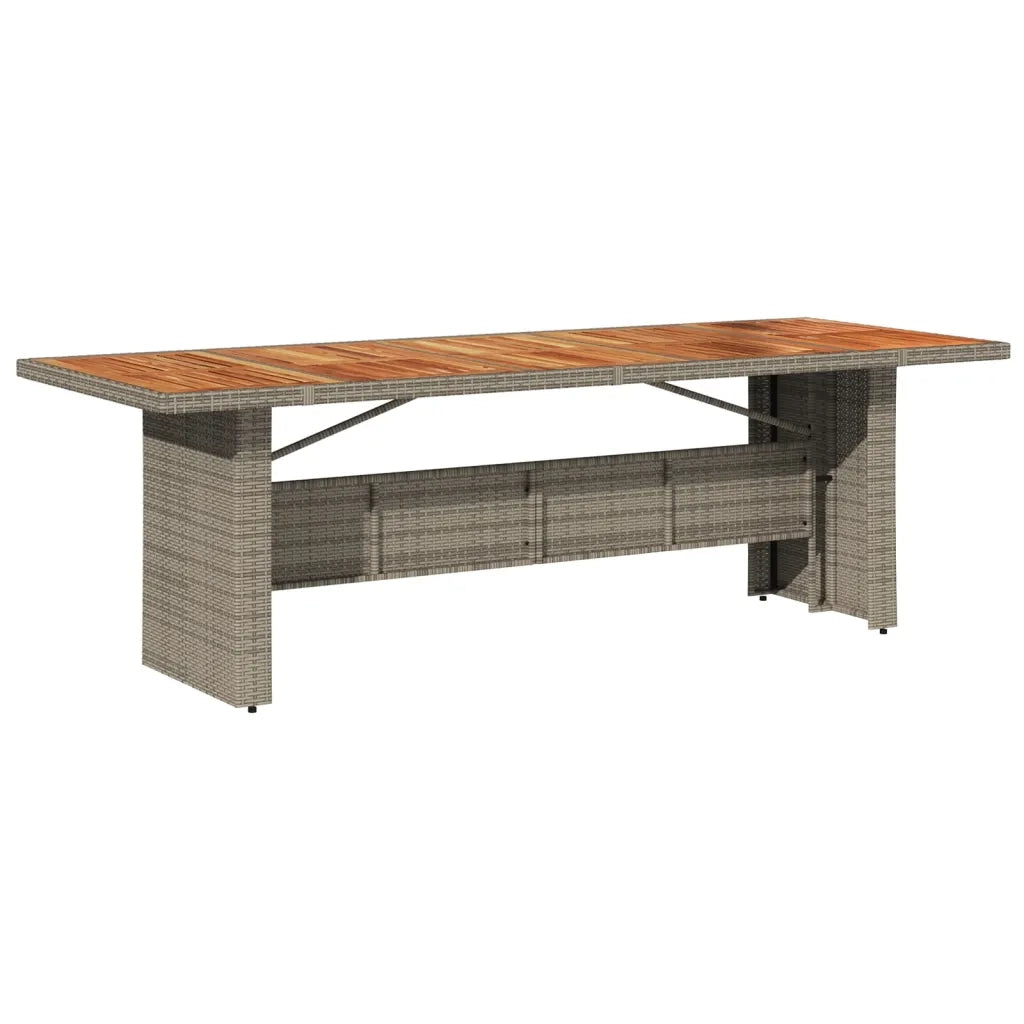 Set Bistrò da Giardino 9 pz con Cuscini in Polyrattan Grigio 3277237