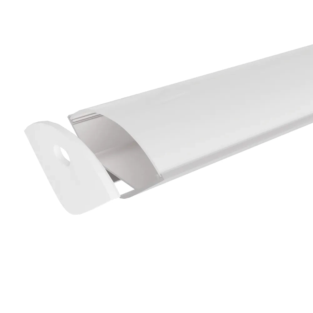 Profilo angolare in alluminio silver 1mt per doppia striscia led