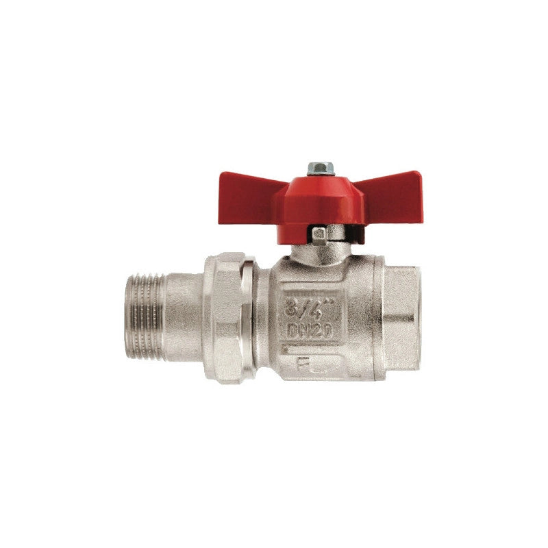 Valvola a sfera per collettori 3/4" A.098 – ottone, uso professionale