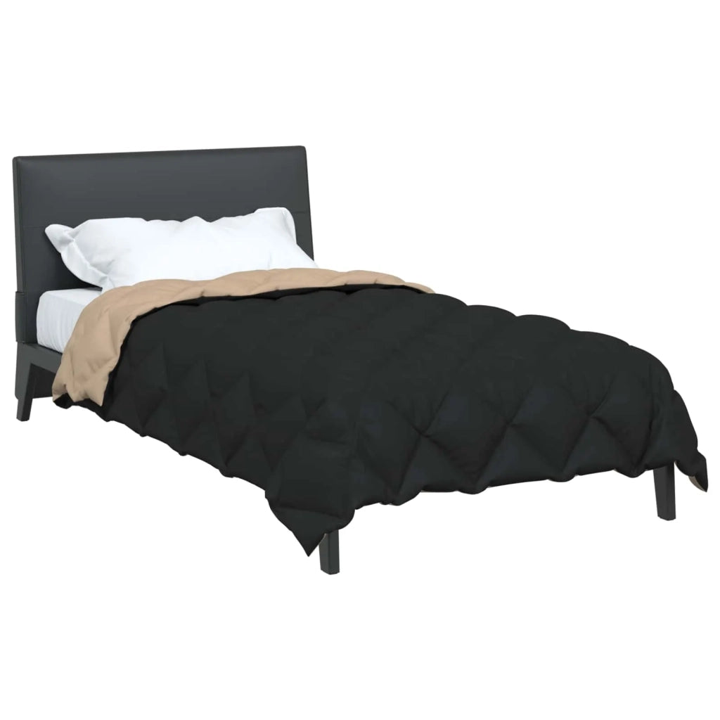 Duvet Invernale Nero e Talpa 155 x 220 cm Microfibra 42025730