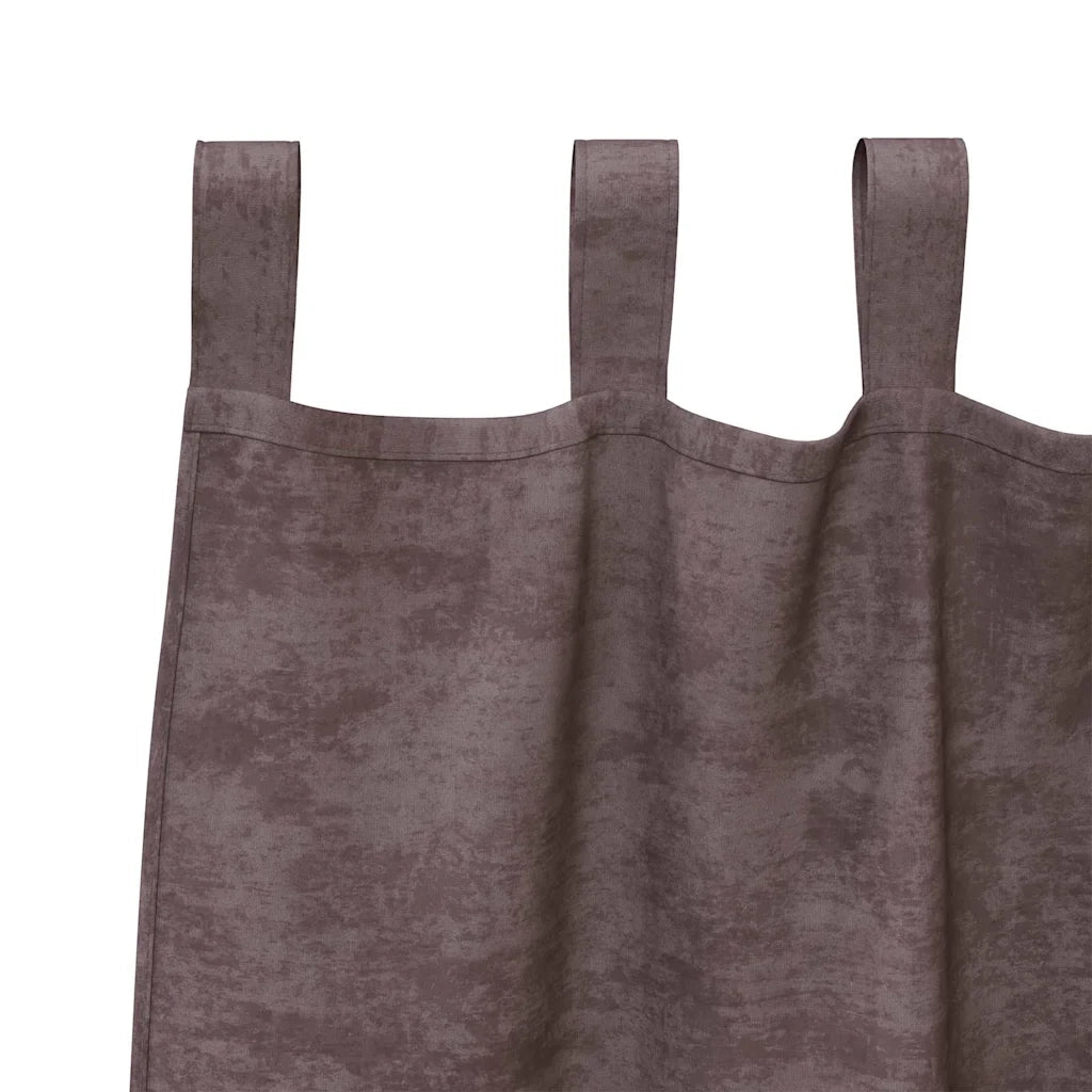 Tende in Velluto con tende 2 pcs Marrone 260 x 140 cm Velluto 4107732