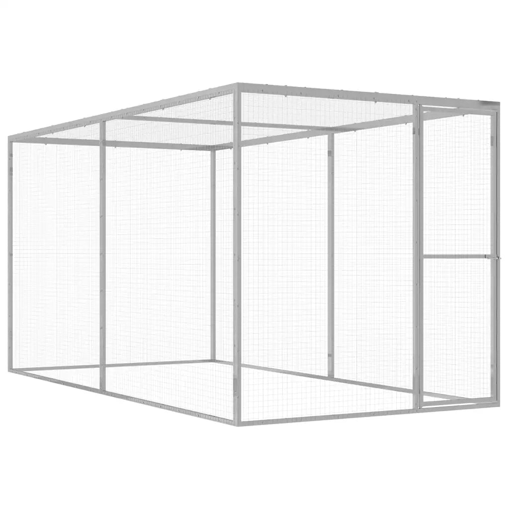 Gabbia per Gatti 3x1,5x1,5 m in Acciaio Zincato 146357