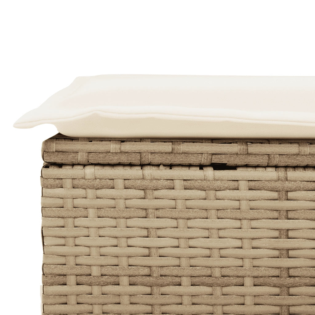 Set Divani da Giardino 7 pz con Cuscini Beige in Polyrattan 3218808