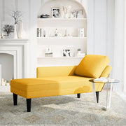 Sdraio con Cuscino Destro in Velluto a Coste Giallo Chiaro 4009821