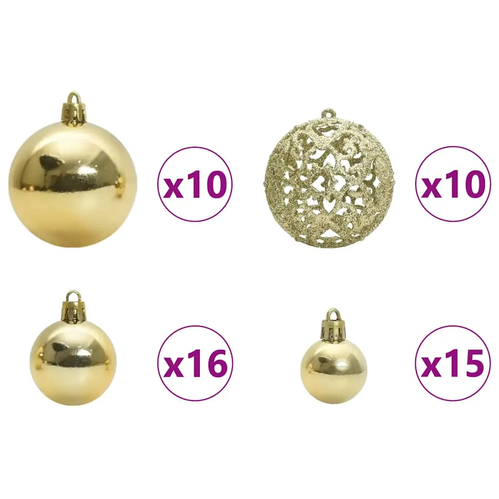 Albero di Natale Artificiale Pre-illuminato con Set di Palline 3395361