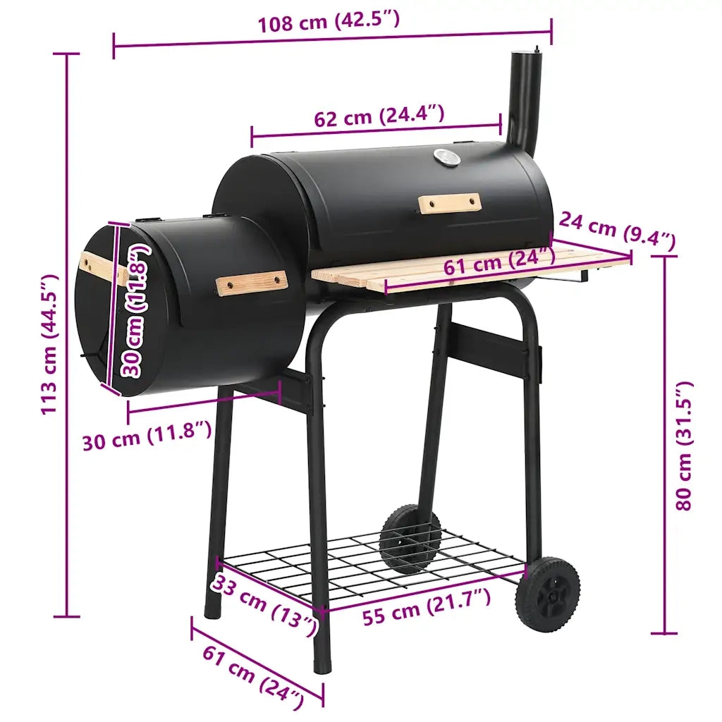 Barbecue Classico Affumicatore a Carbonella 45365