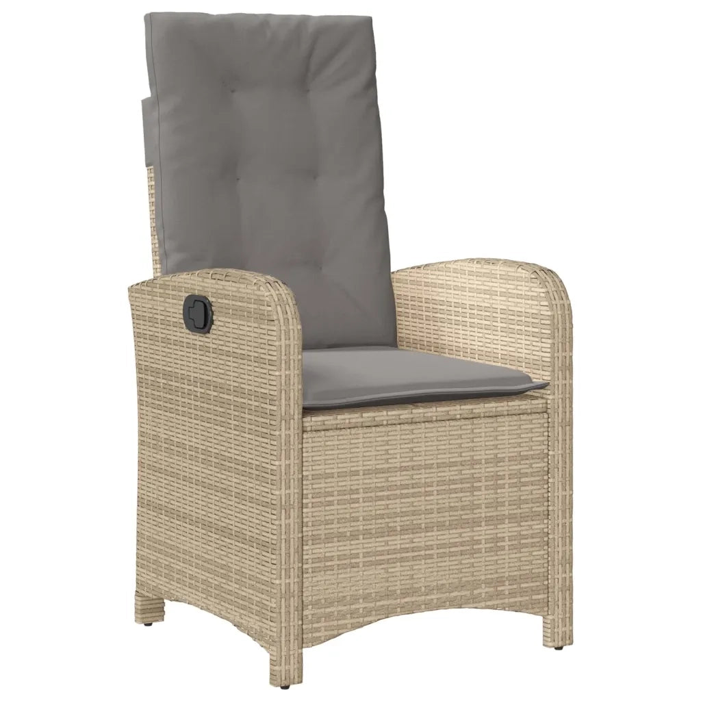 Set Pranzo da Giardino 7 pz con Cuscini Beige Misto Polyrattan 3212406