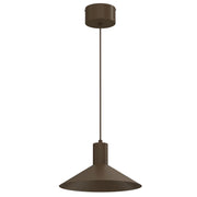 Lampada sospesa Nox cono bruno acciaio 1xGU10 30 cm
