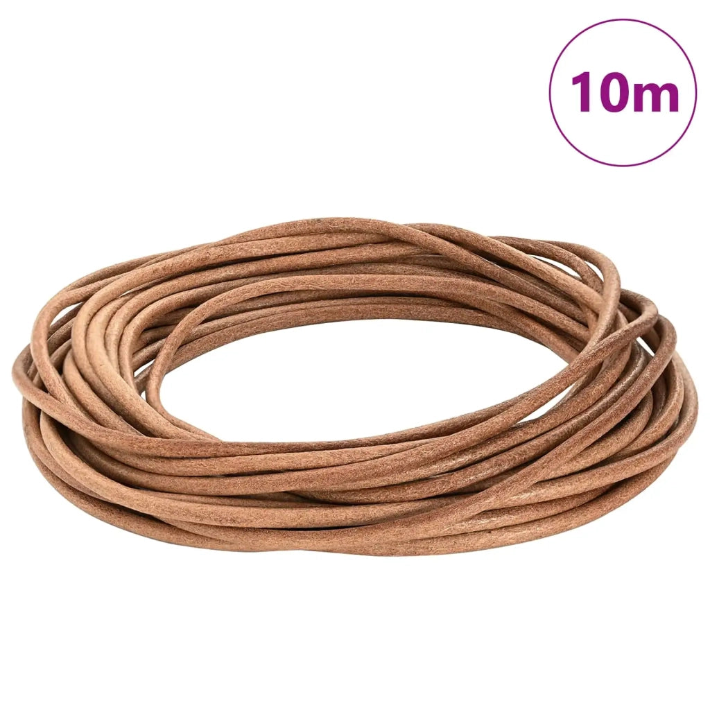 Cordino in Pelle Marrone Ø5 mm x 10 m Pelle 42022031