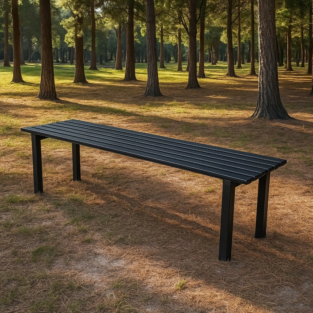 Panca da giardino modello roma in acciaio lunghezza 160 cm