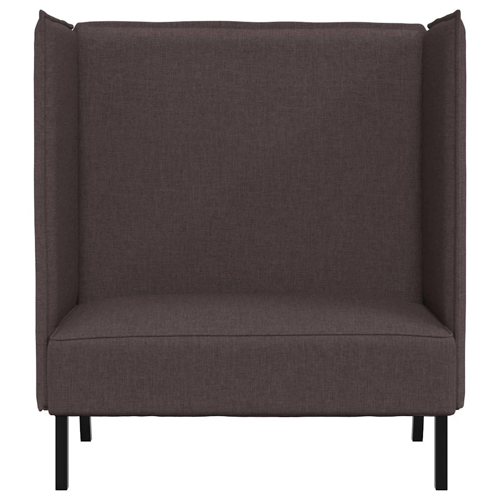 Divano alto 101cm Marrone scuro Tessuto