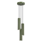 Lampada a sospensione RAYO 3P verde oliva