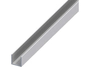 5pz profilo a u alluminio argento satinato mm.  8x8x1 mt. 1 cod:ferx.vit53670