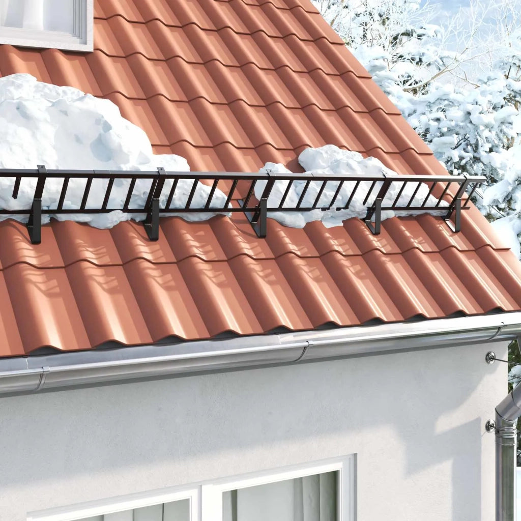 Guardia per neve sul tetto Nero 300 x 29,5 x 34,5 cm Acciaio 42028472