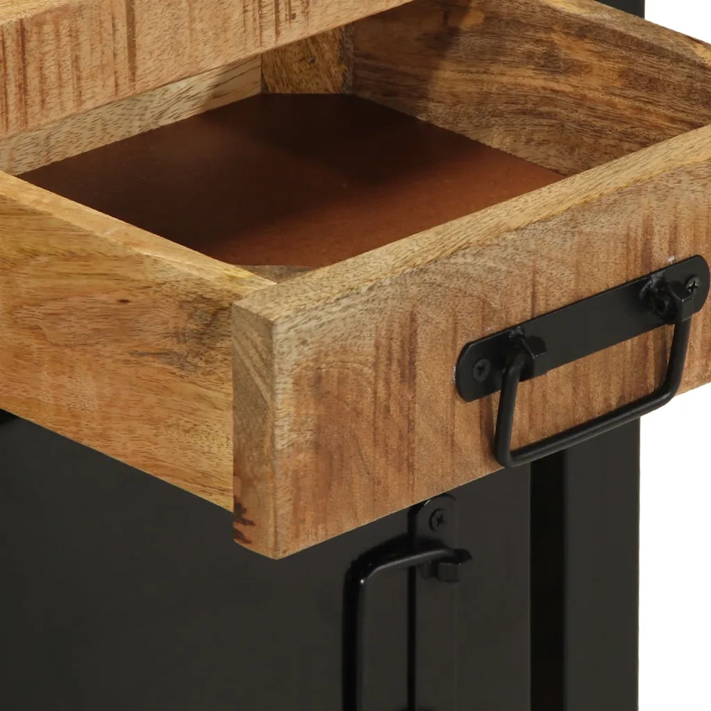 Comodini 2 pz in Legno Massello di Mango Grezzo 4013560