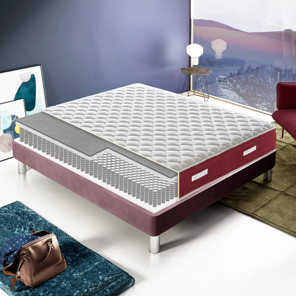 Materasso Singolo 80x200 a Molle insacchettate e memory foam  9 zone differenziate