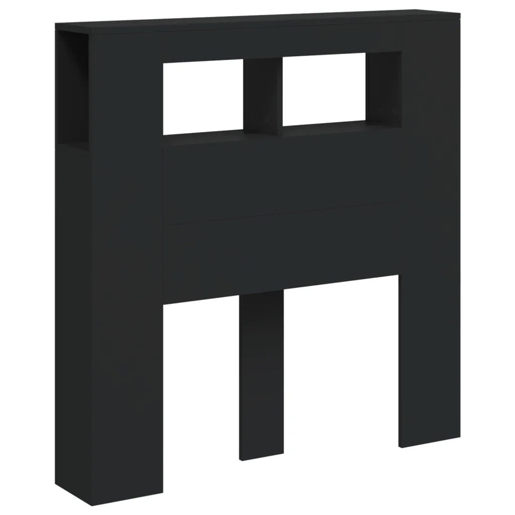 Testiera LED Nera 100x18,5x103,5 cm Legno Multistrato 837331