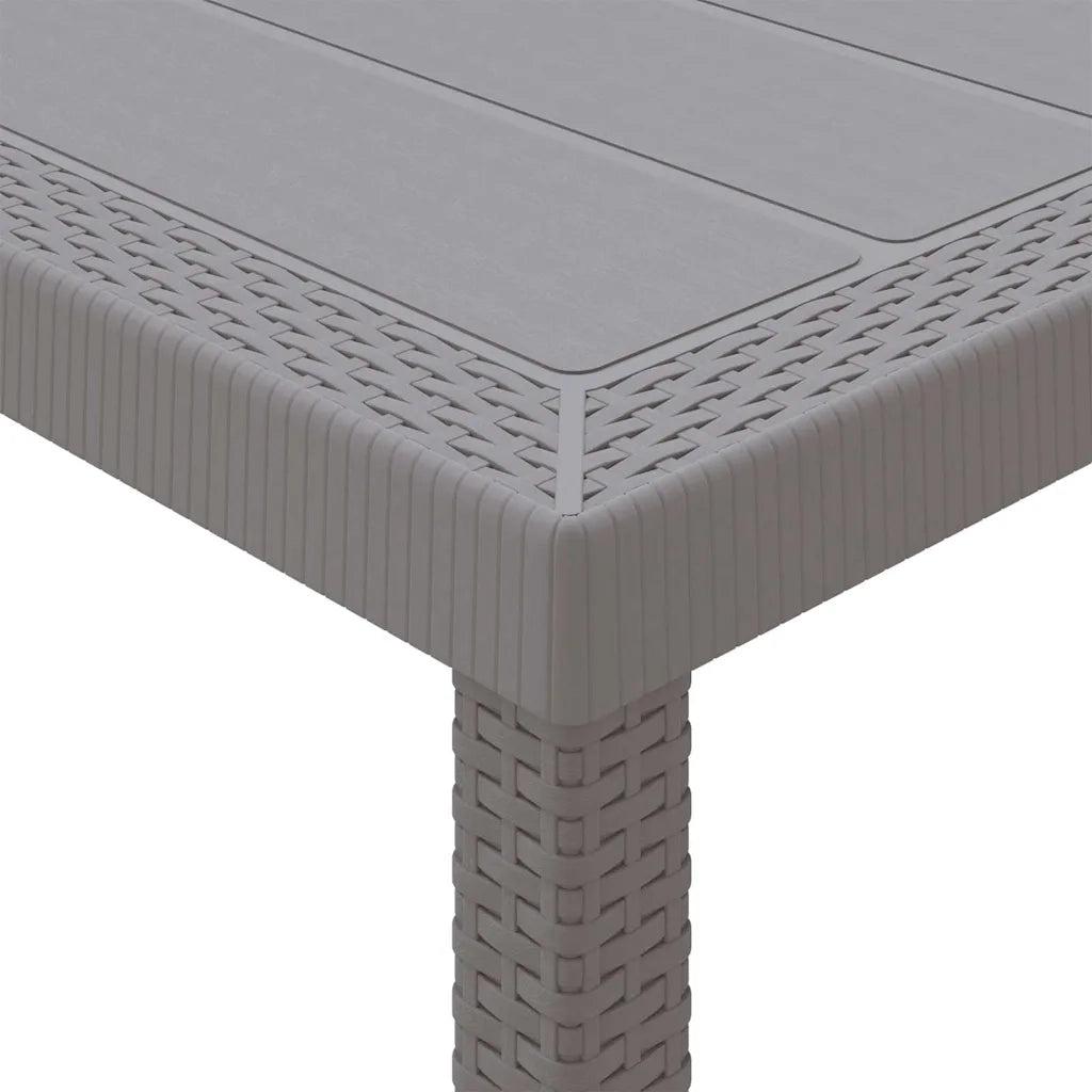 Set da Pranzo per Giardino 13 pcs Grigio chiaro Poly Rattan 3378629