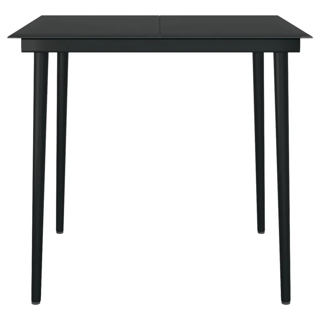 Set da Pranzo da Giardino 3 pz con Cuscini Nero 3099365