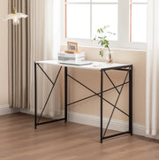 Scrivania pieghevole bianca in MDF 99x50x75 cm, ideale per casa e ufficio