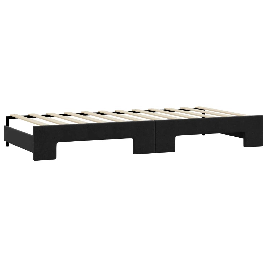 Divano Letto con Letto Estraibile Nero 80x200 Tessuto 3197631