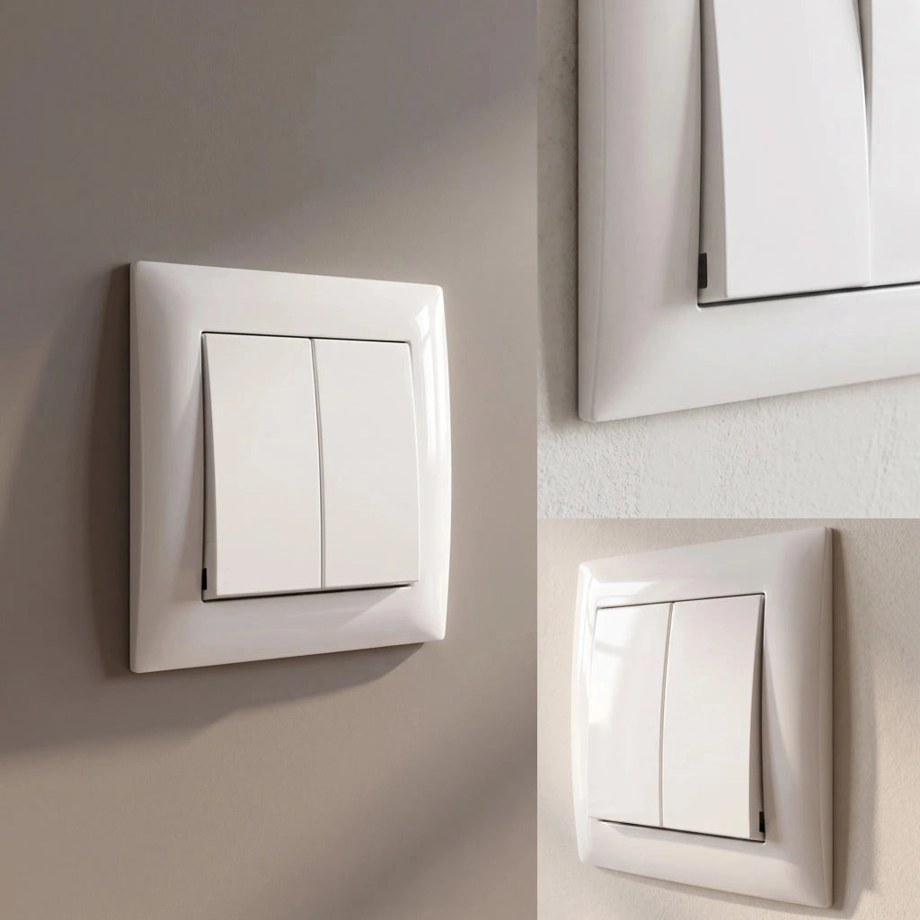 Interruttore Doppio Oste Jnh007-w Beige